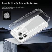 Soft TPU Transparent Full Camera Protection Ultra-Thin Phone Case Compatible With IPhone 17 Pro Max/17 Pro/17 Air/17/16/15/14 Series - Clear - View 4