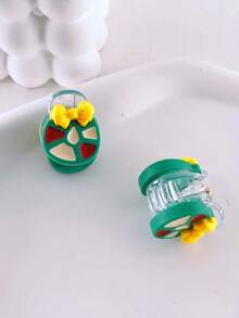 2pcs Christmas Small Clips Sweet Santa Claus Bangs Clip Elk Ponytail Clip Hairpin Christmas Head Ornaments Hair Clips Elegant Claw Clips Winter Hair Accessories Fashion Hair Cluth