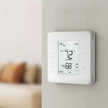 7-Day Programmable Thermostat, Home Thermostats For Heat Pump,Air Conditioner,Underfloor Heating, LED Screen With Backlight & 1Cool+1Heat,Energy-Efficient,Wide Temp Range,White - White - View 1