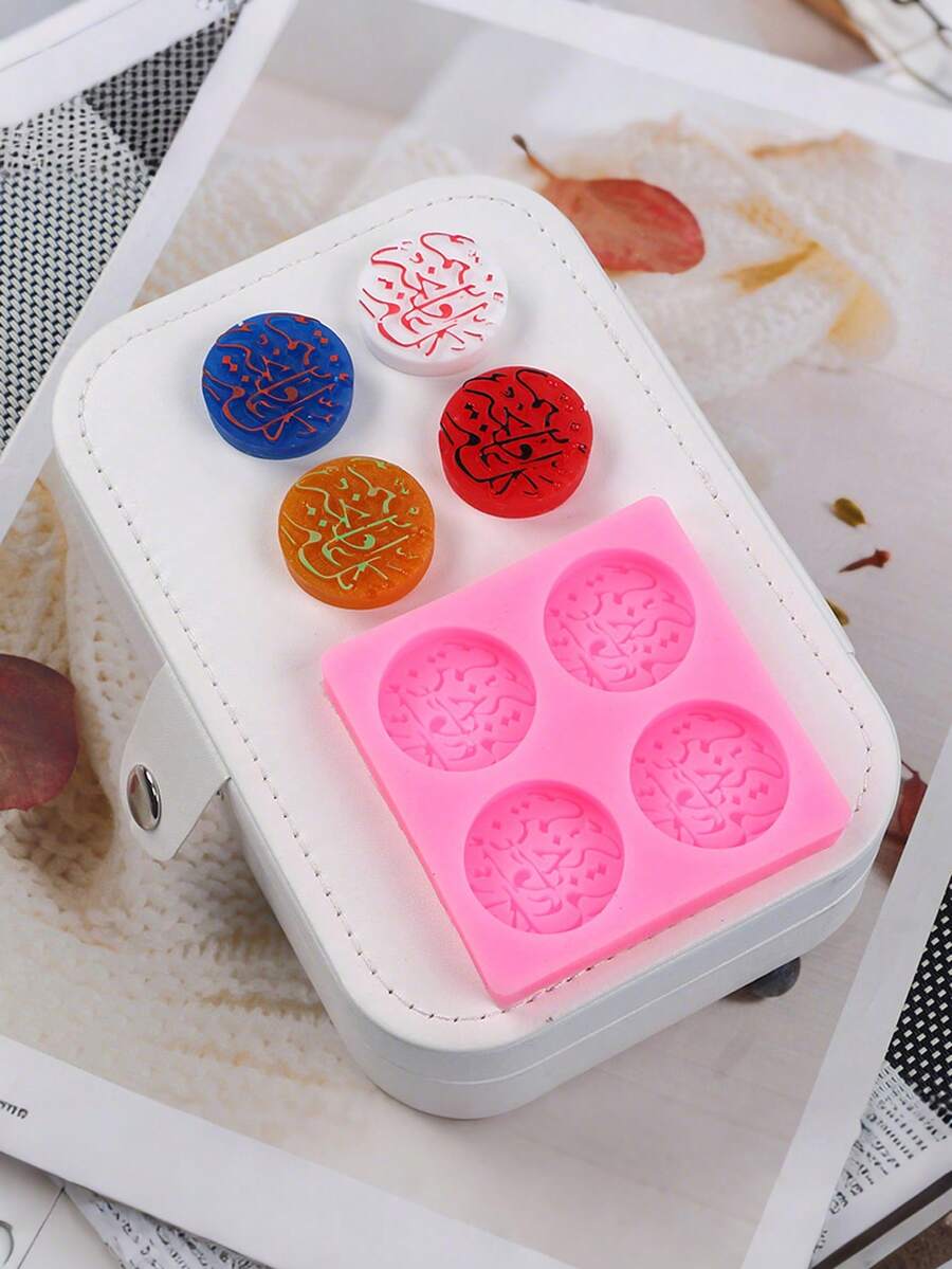 1 Stück arabischer Text Silikon Form, geeignet für DIY Schokolade, Süßigkeiten, Fondant Kuchen Dekoration, handgefertigt, Feiertags Design, strapazierfähiges Material, Heimbacken