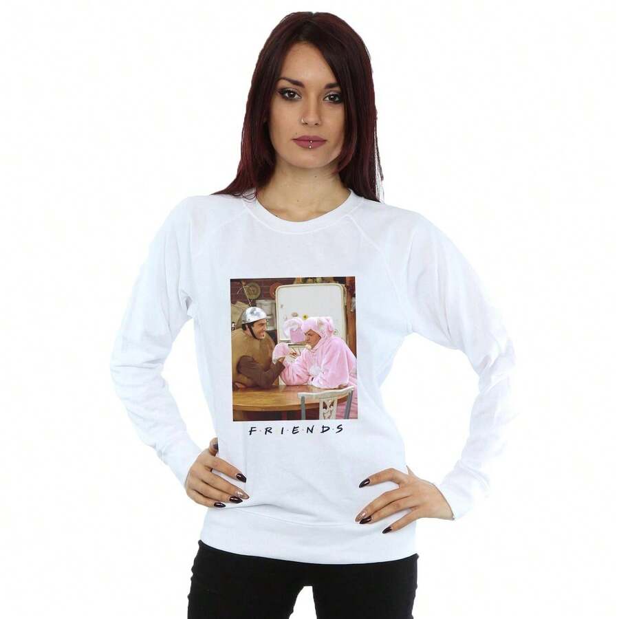 Womens/Ladies Ross And Chandler Arm Wrestling Sweatshirt (White) - White - View 1