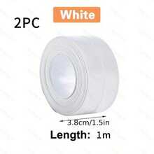 1/2 Rolle weiße selbstklebende Dichtungsband, hochklebend, wasserdicht, schimmelresistent, ölbeständiges Dichtungsband für Badezimmer, Küche, Toilette, Badewanne, Spüle, Wand usw. Weihnachtsstrumpf-Füllungen, Geschenke, lustige Geschenke, Ramadan, personalisierte Geschenke - Weiss - Übersicht 9