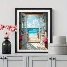 1 conjunto de 30 x 40 cm/11,8 x 15,7 polegadas, kit de pintura diamante faça você mesmo, sem moldura, belas paisagens, cores misturadas, tema de paisagem, todas as estações, adequado para decoração de casa, sala de estar, entrada, quarto e belas obras de arte