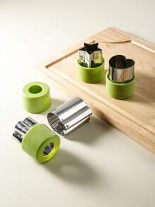 4 piezas de moldes grandes de acero inoxidable con diseño de mariposa en relieve, moldes de corte de frutas y verduras DIY para el hogar, de acero inoxidable