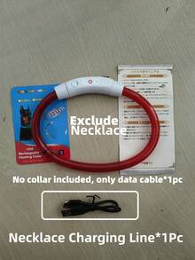 1 pieza Collar de mascota LED recargable de PVC, 3 modos de iluminación, visible por la noche para la de la mascota, adecuado para perros y gatos pequeños a grandes, collar festivo, longitud ajustable. Confirme que el tamaño del producto sea adecuado para el peso de su mascota para evitar daños.