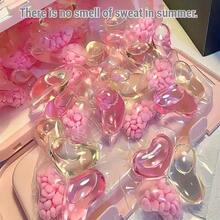 100 Pieces 3-In-1 Washing Powder, Liquid Capsules - Long-Lasting Fragrance, Antibacterial, Dust Mite Removal, Stain Removal, Fabric Softener, Laundry Detergent - Multicolor - View 6