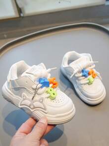 Kinder Lässig schuhe, neue Herbst Cartoon weiße Sneaker, weiche Sohle atmungsaktiv Jungen Mädchen Mode vielseitige leichte Sportschuhe