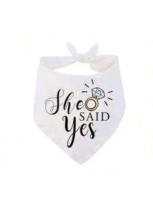 1 szt. śliniaczki bandana dla zwierząt, trójkątne śliniaczki dla psów i kotów, wzory: Moi ludzie biorą ślub, starszy brat, powiedziała tak, tester jedzenia dla niemowląt, odpowiednie na imprezy, wesela, baby shower i inne okazje - Wielokolorowe - Zobacz 9
