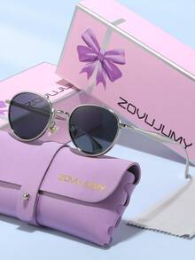 ZOVUJUMY 复古圆形小框眼镜，金属镜框，精致百搭，适合日常出行、购物、拍照、约会、聚会以及节日送礼。 - 彩色 - 查看 7