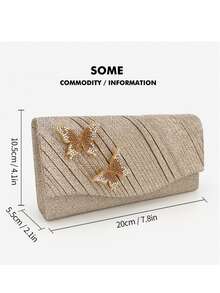 New Butterfly Envelope Clutch Bag, High-End Handbag For Banquet, Wedding, Party, Princess Style, Rhinestone Decor, Versatile Shoulder/Crossbody Bag
