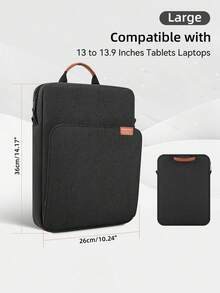 DANYCASE Túi đựng máy tính bảng 11 inch, 13 inch, tương thích với iPad 11 A16, thế hệ thứ 10, Air thế hệ thứ 5, thứ 4, 10.9 inch, thế hệ thứ 9, thứ 8, thứ 7, 10.2 inch, Pro 11 inch, 12.9 inch, 13 inch. Cũng thích hợp cho Kindle Keyboard Case, túi đựng laptop, bao đựng laptop, túi du lịch chống nước, unisex. - Xám - Xem 4