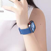 Correa de reloj magnética de nailon trenzado de un solo bucle compatible con Huawei Watch Fit 4/4 Pro, correa de reloj de silicona compatible con Huawei Watch Fit 3, pulsera compatible con Huawei Watch Fit 3 - Fit3/4/4Pro - Ver 9