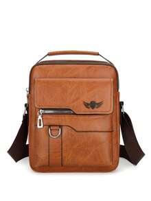 Men's Waterproof Multi-Function Messenger Shoulder Bag - 摩卡棕 - 查看 2