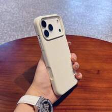 Compatible With IPhone 17PROMAX /IPhone17/IPhone17Pro/IPhone17Air/16 15 14 13 12 11 Pro Max, Skin Texture Candy Color Design Phone Case, Simple And Beautiful. - Blanco - Ver 2