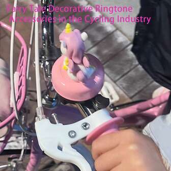 1个独角兽自行车铃铛，6种款式可选，尺寸可调节，个性化自行车配件，可爱自行车配件，自行车喇叭，骑行便捷，创新自行车装饰铃铛，自行车爱好