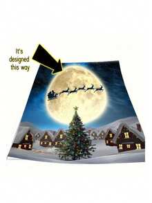 1 pătură personalizabilă din pânză cu brad de Crăciun, imprimare digitală cu nume personalizat, căldură pentru patru anotimpuri, poliester rezistent la rupere, țesut manual, stil la modă, potrivit pentru canapea, pat, călătorii, camping, cadou unic pentru adulți