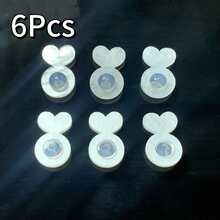 6pcs These Silicone Anti - Sagging Heart - Shaped Ear Backs Are A Must - Have For Earring Lovers, Providing A Firm Hold That Prevents Them From Drooping Or Getting Lost - Multicolor - View 11