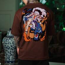Ultra Instinct Oversized T-Shirt Geek Style 100% Cotton Immediate Shipping - Rust Brown - View 1