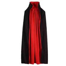 Mantelli neri e rossi per Ognissanti, mantelli da mago vampiro con colletto alto, accessori per costumi con cappuccio, accessori di scena per ruoli, decorazioni per feste, accessori per fotografia, accessori per spettacoli dal vivo - Nero rossastro - Visualizzare 5