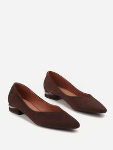 Women's Elegant Pointed Toe High Heels, Suitable For Daily Commute - Brown - View 5