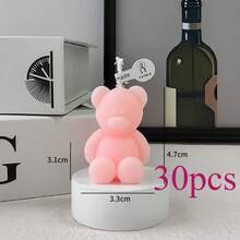 30/9/4 nến thơm không khói hình gấu mini dễ thương, nến thơm lâu trôi cho phòng ngủ, gia dụng, quà tặng sinh nhật cho nữ, nến thơm thủ công tự làm, trang trí phòng ngủ tại nhà, nến thơm làm quà tặng, quà rửa tội cho em bé, quà tặng Giáng sinh, đồ trang trí sang trọng, nến trang trí, quà tặng cho phụ nữ - Nhiều màu - Xem 12