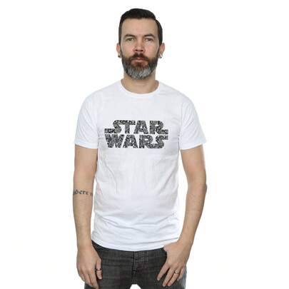 Star Wars Mens Paisley Logo TShirt (White)