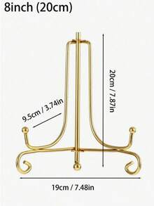 1PC Craft Foldable Bracket Book Holder Photo Pedestal Bowl Picture Frame Stand – Black & Golden Iron Plate Rack Display Easel,Durable Foldable Display Rack For Kitchen, Living Room, Bedroom, Office And Party Decoration, Ideal For Weddings, Parties, 2025 Christmas, Holiday Season, Home Christmas Decorations, Festive Display Stand For 2025 Christmas,Seasonal Tabletop Decor And Year-Round Elegant Storage Solution