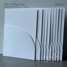 10个装口袋式婚礼邀请函信封，简约邀请函信封，适用于订婚、15岁生日、洗礼等场合，5*7英寸邀请函，DIY邀请卡，可定制口袋