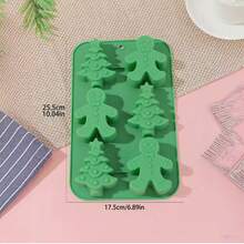 1 Set Weihnachts-Themen Silikonform, enthält Formen für Weihnachtsbaum, Haus, Lebkuchenmann, zum Herstellen von Schokolade, Kuchen, Pudding, Keksen, Brownies und anderen Weihnachtssüßigkeiten und Leckereien. Aus Silikon, hitzebeständig, für Kühlschrank, Ofen, Mikrowelle und Geschirrspüler geeignet. Ideal für Weihnachten, Geburtstagsfeiern oder andere Feiertags-Events zum Backen und Dekorieren.