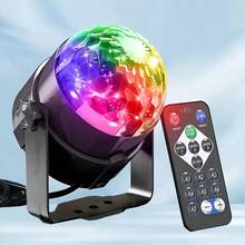 LED Crystal Magic Ball RGB Disco Ball Light-7 Mode Remote Control Stage Light Laser Light Is Perfect For Family Room Dance Parties, KTV, Weddings, Room Decoration, Etc.!