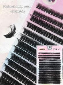 14 Rows 80D Thick False Mink EyelashesMix 8-16mm Length, 3D Effect Individual Cluster EyelashesFor DlY Eyelash Extension - D - View 7