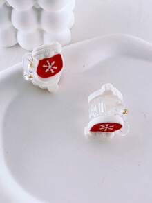 2pcs Christmas Small Clips Sweet Santa Claus Bangs Clip Elk Ponytail Clip Hairpin Christmas Head Ornaments Hair Clips Elegant Claw Clips Winter Hair Accessories Fashion Hair Cluth