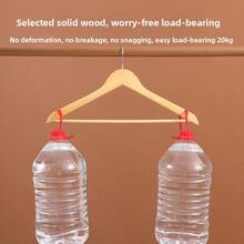 3/5/10 Pcs Wooden Clothes Hangers Set - Non-Slip Hangers And Durable Wardrobe Hangers | Multipurpose, Space-Saving Closet Organizer | Shirt/Jacket/Dress/Pants Hangers | Perfect Holiday Gift For Back To School, Thanksgiving, Halloween, Christmas | Essential For Dorm And Apartment Organization