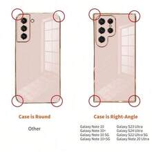 适用于 Galaxy A56 A36 A16 的手机壳，兼容 MagSafe，透明渐变磁吸亮面豪华电镀软 TPU 手机壳，全方位保护摄像头镜头，适用于 A 系列和 S 系列 - 粉色 - 查看 8