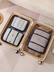 3 pezzi Set di borse da viaggio portatili - Organizza facilmente i tuoi vestiti, scarpe e biancheria intima - Perfetto per il bagaglio e l'imballaggio della valigia, borse da viaggio portatili con grafica slogan, con borse per scarpe, articoli da toeletta e biancheria, forniture scolastiche