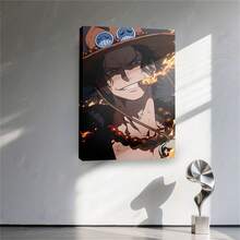 1 pièce Affiche sur canevas d'art mural de pirate anime - Une pièce sur le thème des pirates avec des yeux vifs et des scènes d'action dynamiques, convient pour le salon, la chambre, le bureau, le garage - Cadeau pour les fans d'anime, décoration de la maison, couleurs vives, œuvre d'art durable, sans cadre.