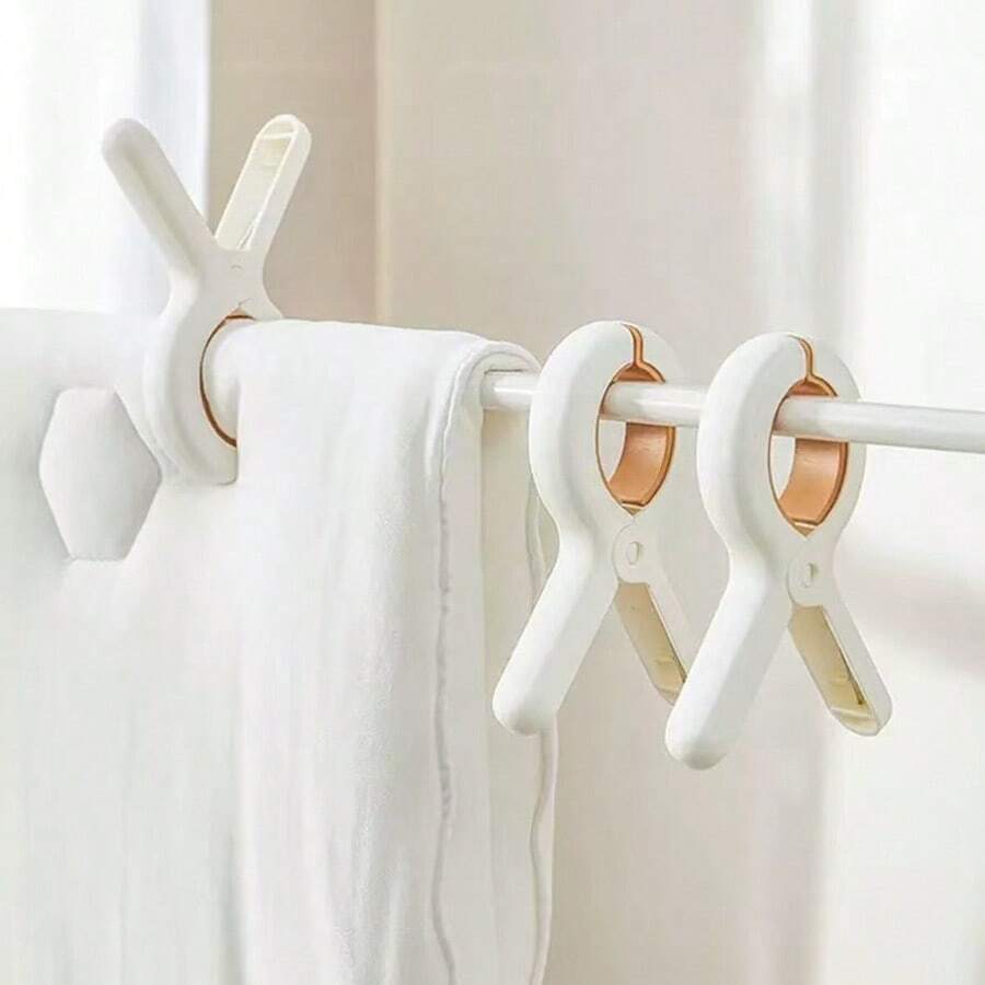 Sturdy Plastic Laundry Clips - Windproof Hanging Clips For Clothes & Bedding