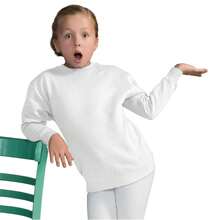Kids/Childrens Crew Neck Sweatshirt Top (White) - White - View 1
