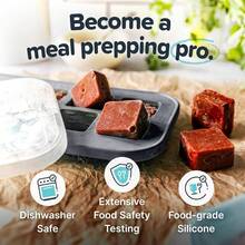 2 Tbsp. Silicone Freezer Molds - Storing Garlic, Herbs, Ginger, Pesto, Tomato Paste, Lemon, Purees And More - Silicone Food Freezer Tray - Cranberry U2013 2 - Pack - Gói 2 + Than - Xem 5