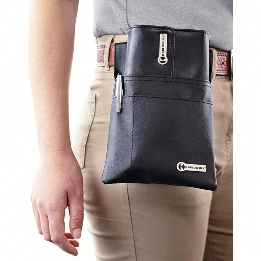 Karlowsky Server's Belt PullThrough Attachment Holster Bag (Black) - Coffee Brown - View 1