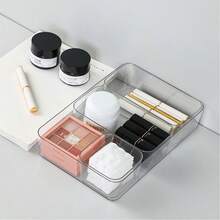 Transparent Drawer - Type Cosmetic Divided Storage Organizer, Dresser Skincare And Desktop Sundries Storage Box. - Multicolor - View 10