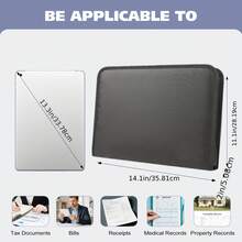 Fireproof Document Organiser With Zipper & Labels – Portable File Folder Box For Paperwork Storage, Certificates & Receipts – Filing Bag For Home & Office - 透明版 - 查看 5