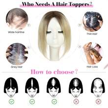 10-calowa prosta nakładka na włosy dla kobiet z przerzedzającymi się włosami, prawdziwe włosy ludzkie, 100% ręcznie wykonana, koronka 3,5 x 5,5 cala, bez grzywki, do zwiększenia objętości (ombre blonde)