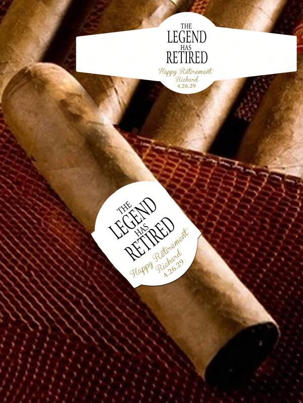 Personalized Cigar Labels And Rings, Perfect For Wedding Groomsmen And Bridesmaids Party Favors. Birthday Cigar Labels. Customized Milestone Cigar Rings. Birthday Gifts.