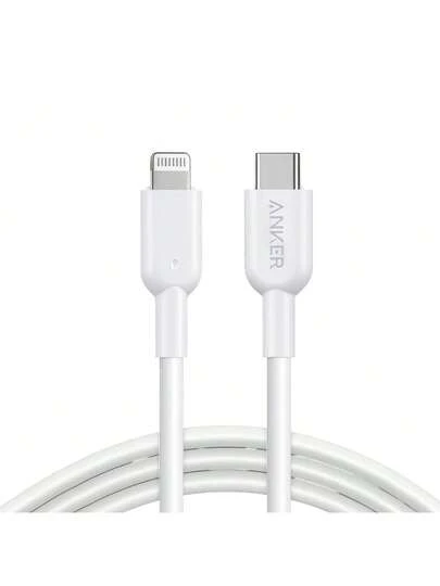 anker Cáp dữ liệu hiệu suất cao A863 có khả năng kiểm soát nhiệt độ và bảo vệ thông minh, thân cáp cứng cáp chống co giãn, tương thích với nhiều thiết bị, sạc bền và ổn định, phù hợp với nhiều tình huống sử dụng hàng ngày. Màu trắng