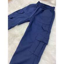 Tailored Cargo Jogger Pants – Style And Comfort For Modern Boys! - Navy Blue - View 1