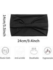 1 pieza Diadema elástica ancha de punto para mujeres, adecuada para decoración del peinado diario, turbante, diadema deportiva, artículos escolares, universidad, diademas para mujeres, pañuelos, accesorios para el cabello de invierno, elegante