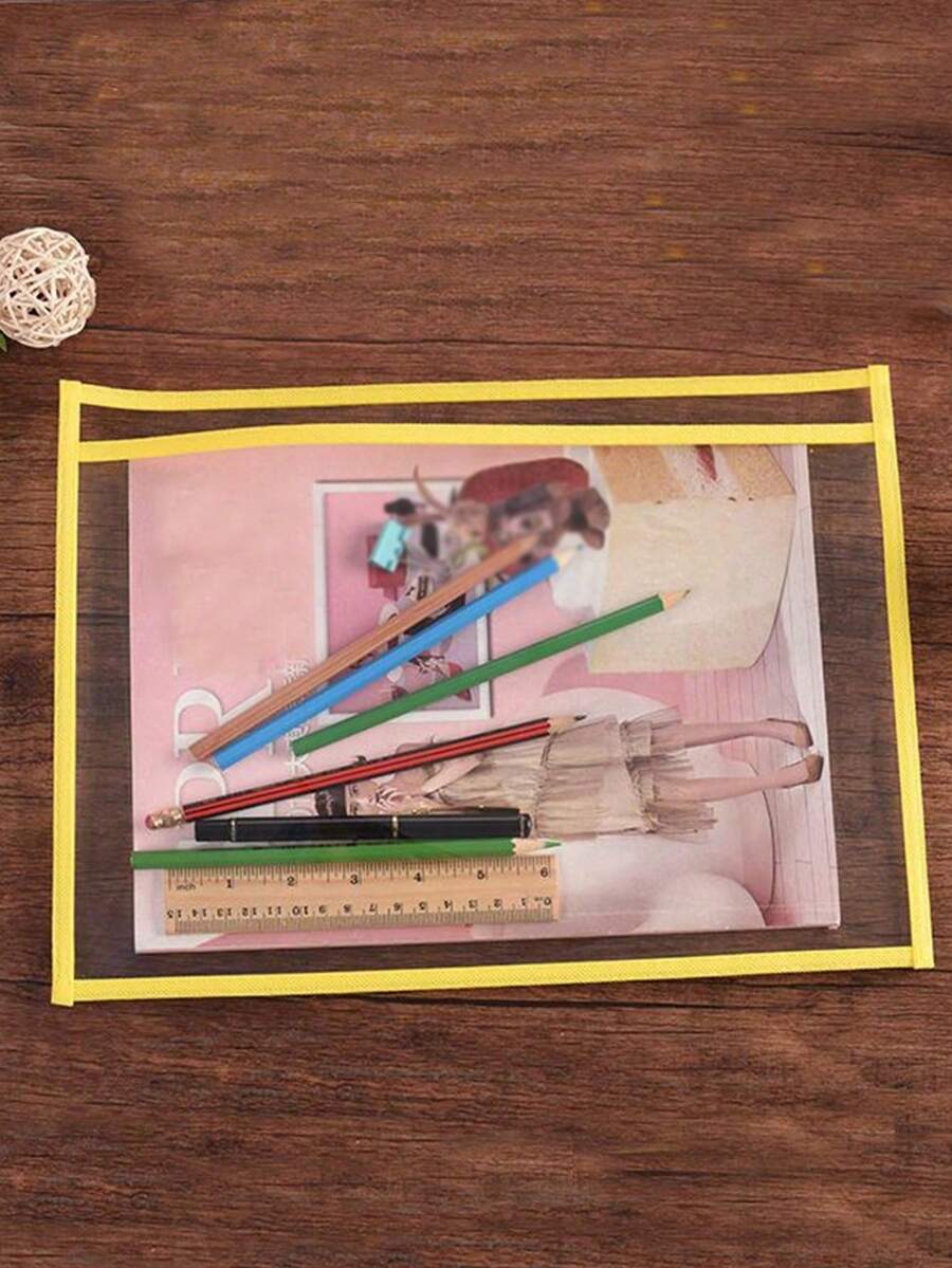 1/2/4/6 Stücke wiederverwendbare Trocken Abwisch Taschen, überdimensionierte beschreib- und abwischbare Taschen, klare Kunststoff Hüllen, Lehrer Schul- und Klassenzimmer Zubehör