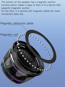 Wireless Portable Outdoor Speaker With Colorful Atmosphere Light And Subwoofer - Multicolor - View 11