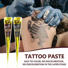 12pcs Henna Tattoo Paste, Brown/Black/Red, Temporary Henna Tattoo, Semi-Permanent Henna Tattoo Paste, Waterproof Henna Tattoo Paste For Body Art And Painting - Nhiều màu - Xem 2